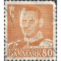 DENMARK, King Frederick IX, orange 1953, 80ore
