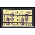 1813a 3.5c Violins Fine MNH Dry Gum Pair PreCnx...