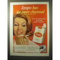 1964 Tempo Cigarettes Ad - Has More Charcoal