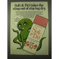 1972 Gillette Soft & Dri Anti-Perspirant Ad - Sting Out