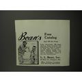 1957 L.L. Bean Advertisement - Bean's Free Catalog Just off the press