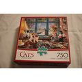 PUZZLER'S DESK 750 PIECE PUZZLE SEALED CATS KIT...