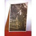 UNKNOWN YOUNG MAN on the fence, antique gloss p...