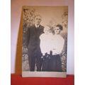 UNKNOWN FAMILY OF THREE photograph .unused anti...