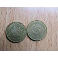 1989d 5 Pfennig Germany Coin