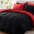 Anluoer Queen Comforter Set 7 Piece, Reversible...