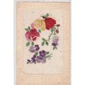 Flowers Loving Christmas Greetings Silk Postcar...