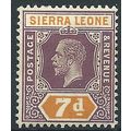 Sierra Leone 1912 SG120 7d Purple & Orange Moun...