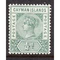 CAYMAN ISLANDS 1900 Sg1 1/2d Deep Green Fine L/...