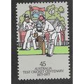 AUS 1977 U/M 45c 'TEST CRICKET CENTENARY' (EBID...