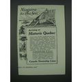 1919 Canada Steamship Lines Ad - Niagara to the...