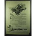 1920 Johns-Manville Asbestos Roofing Ad - Scare...