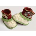 BABY booties #B027 crochet cowboy unisex 0-12 m...