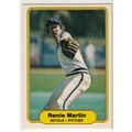 1982 Fleer baseball card 414 Renie Martin– Royals