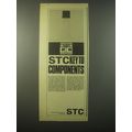 1965 STC Telecommunications Ad - STC key to components