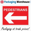 TR355 PEDESTRIANS LEFT ARROW SIGN HIGHWAYS CONS...