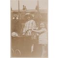 Giant Toy Doll Dolly in Pram Antique Real Photo...