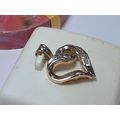 Estate .25ctw Rd/Baquette Natural Diamond Open ...