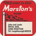BEER MAT - MARSTONS BREWERY - ROYAL OAK, LONG W...