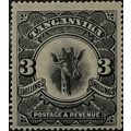 Tanganyika KGV 1922 3/- 3s Black & Black Head M...