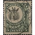 Tanganyika KGV 1925 5c Green & Black Used SG 89...
