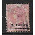 CEYLON 1888-90 2c ON 4c AND BAR SURCHARGE USED ...
