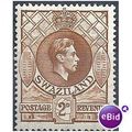 Swaziland 1943 SG31a 2d Yellow-Brown P13.5x14 M...