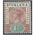 St Helena 1890 SG48 1 1/2d Red-Brown & Green M....