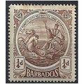 Barbados 1916 SG181 1/4d Deep Brown Mounted Min...