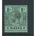 malta stamps george v watermark m crown ca sg81...