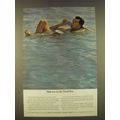 1963 Israel Government Tourist Office Ad - High tea on the Dead Sea