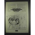 1982 CNA Insurance Ad - Tiger by Alan E. Cober