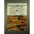1987 Baldwin Pianos Ad - Rent for Only 99¢ a Day