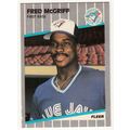 1989 Fleer Fred McGriff rookie baseball card #2...