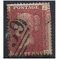 1858 SG43 1d Red Plate 168 Good/Fine Used Check...