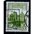 DENMARK 1953 SG 392 10 ORE GREEN SPOTTRUP CASTL...