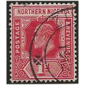 Northern Nigeria 1910 SG29 1d Carmine Fine Used...