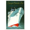 Advertising EUROPE-CANADA LINE Postcard (Santor...