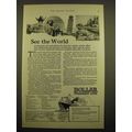 1924 Dollar Steamship Line Ad - See the world