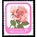 New Zealand 1975 Rose 7c Used Stamp