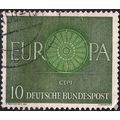 GERMANY, Europa CEPT: Spoked Wheel, green 1960,...