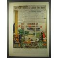 1956 Hilton Hotels Ad - Hilton hotels lead the way ..in modern design