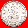 COMMUNIST STAR YEAR=TYPE: YUGOSLAVIA ★ 2 DINARS...