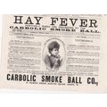 1892 CARBOLIC SMOKE BALL CO (HAY FEVER REMEDY) ...