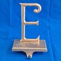 LARGE 8" tall Gold Colored Metal LETTER E Chris...