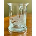 Glass Beer Mug with etched Clipper Ship #200