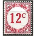 British Guiana 1952 D4 12c Scarlet Postage Due ...