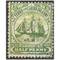 Turks & Caicos Islands 1900 SG101 1/2d Green Wm...