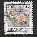LEBANON 1978 FLOWERS & FRUITS 40p CARNATIONS SG...