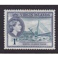 VIRGIN ISLANDS BVI 1956-62 QEII 1c VALUE MINT S...